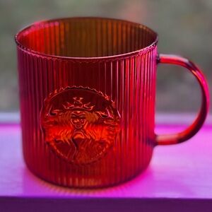 NWT🤎Starbucks 2025 Holiday Release 16 oz Amber Ribbed Glass Mug